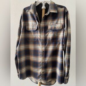 Swiss Tech Men's Blue and Brown Button Down Shirt